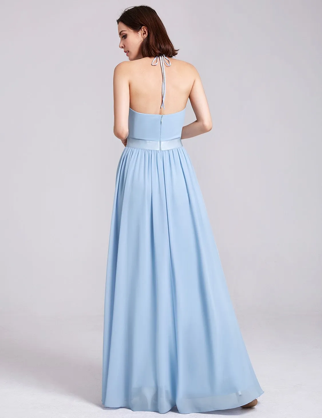 Ever-Pretty Women's Elegant Halter Ruffles Adjustable Bridesmaids Dress EP07201