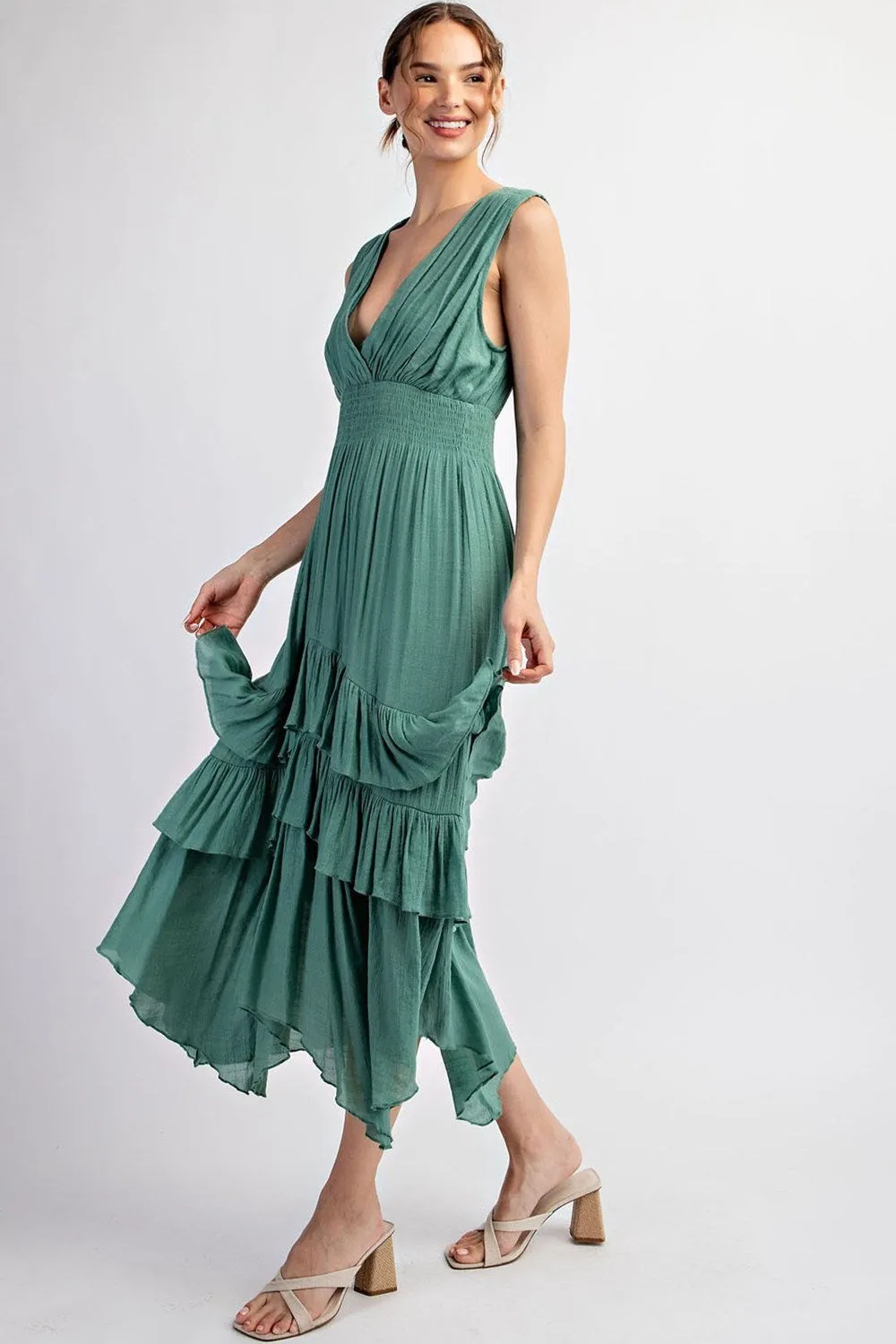 FINAL SALE It Could Be You Ruffle Maxi Dress