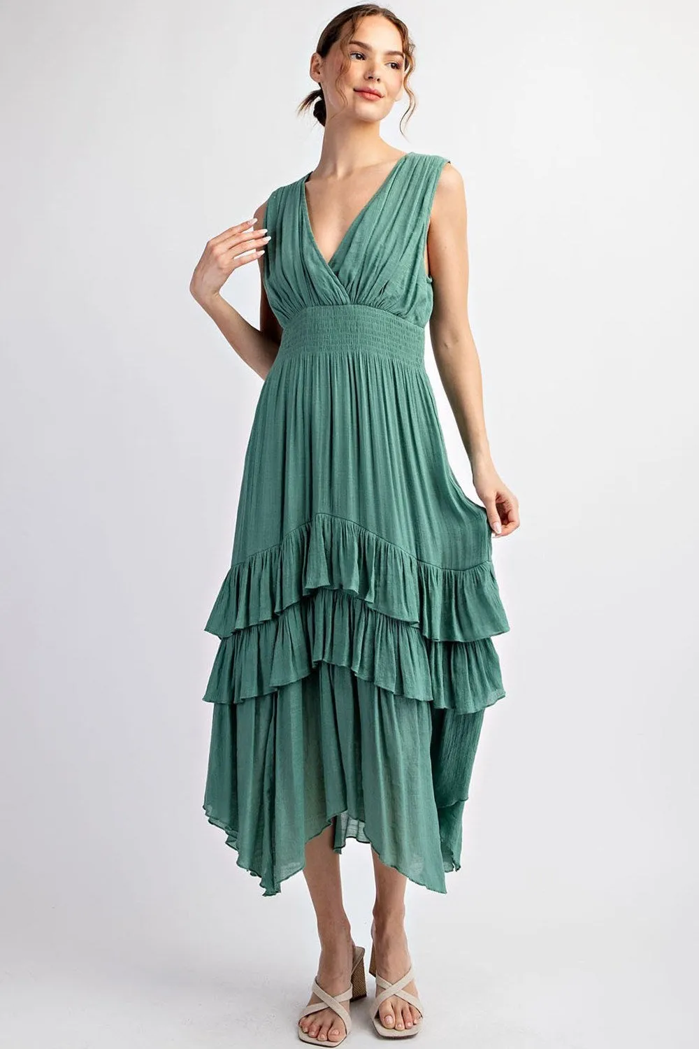 FINAL SALE It Could Be You Ruffle Maxi Dress