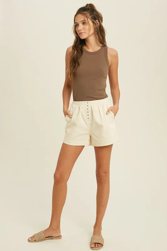 Fitted Rib Tank (Chestnut