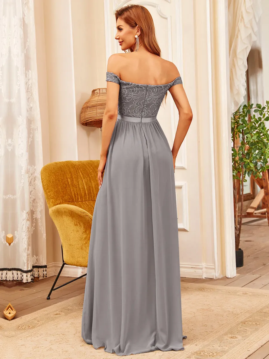 Floor Length A Line Sleeveless Wholesale Bridesmaid Dresses ES80103
