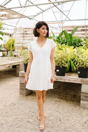 Full Circle Eyelet & Pom Pom Dress
