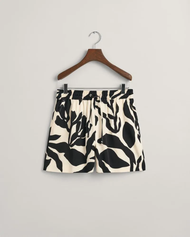 Gant Apparel Womens REL PALM PRINT PULL ON SHORTS 233/SOFT OAT