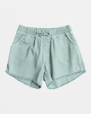 Girls 4-16 Scenic Route Elastic Waist Shorts - Blue Surf