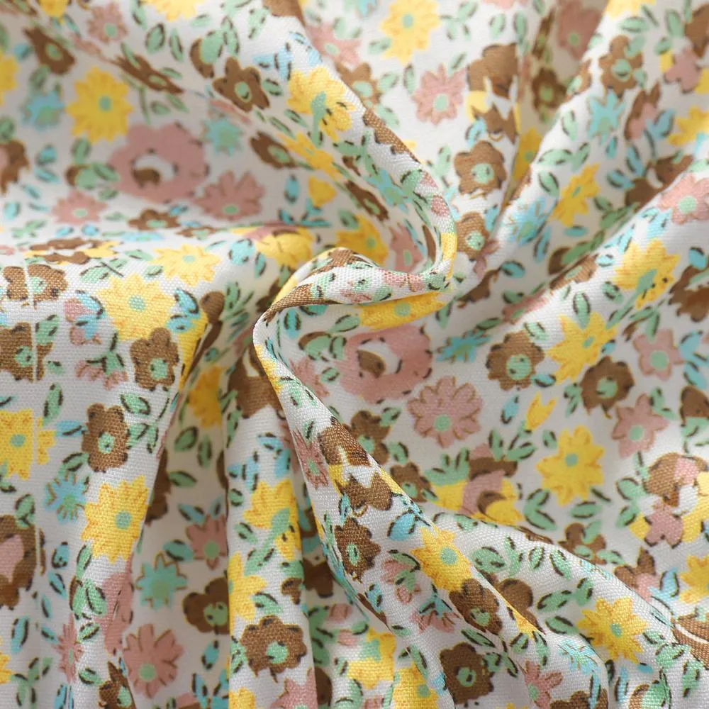 Girls Long Sleeve Dress Small Floral Fake Strap Princess Dress Wholesale Girls Clothes