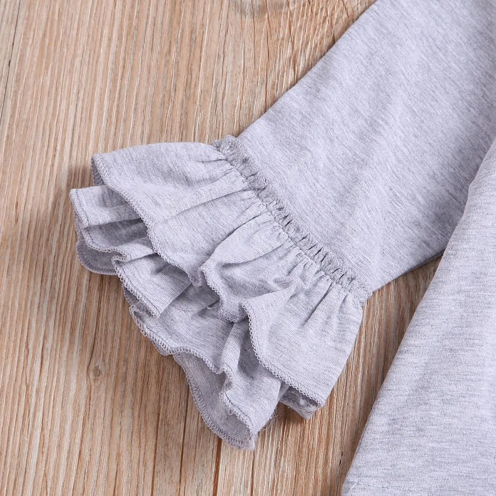 Girls Long Sleeve Suit Spring Autumn Halloween Cartoon Pants Suit Wholesale Kids Clothes
