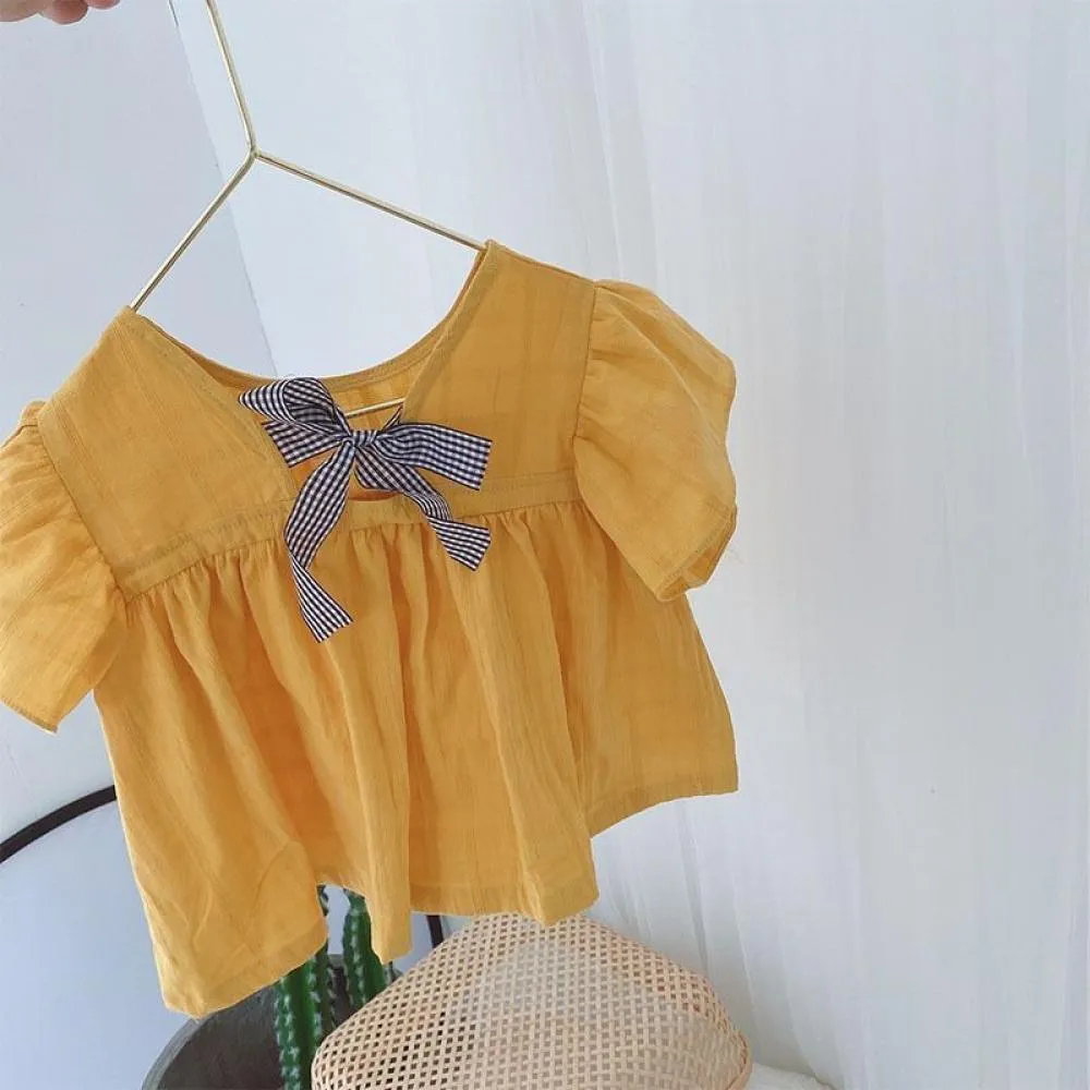 Girls Summer Suit Top Children Short Sleeve Shorts Two Piece Set Wholesale Girl Clothing