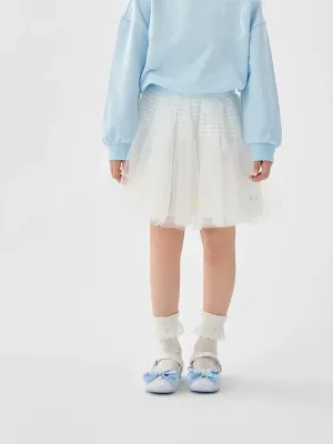 Girls Toddler Shiny Mesh Half Skirt