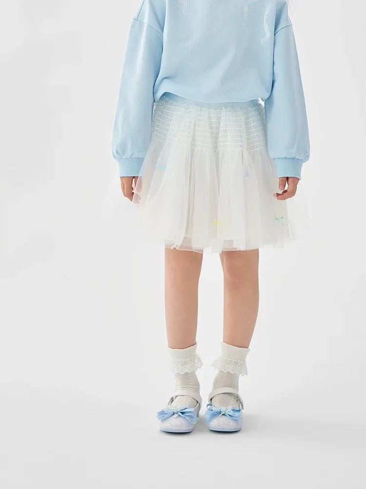 Girls Toddler Shiny Mesh Half Skirt