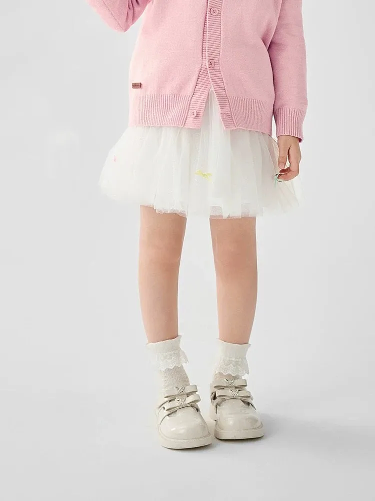 Girls Toddler Shiny Mesh Half Skirt
