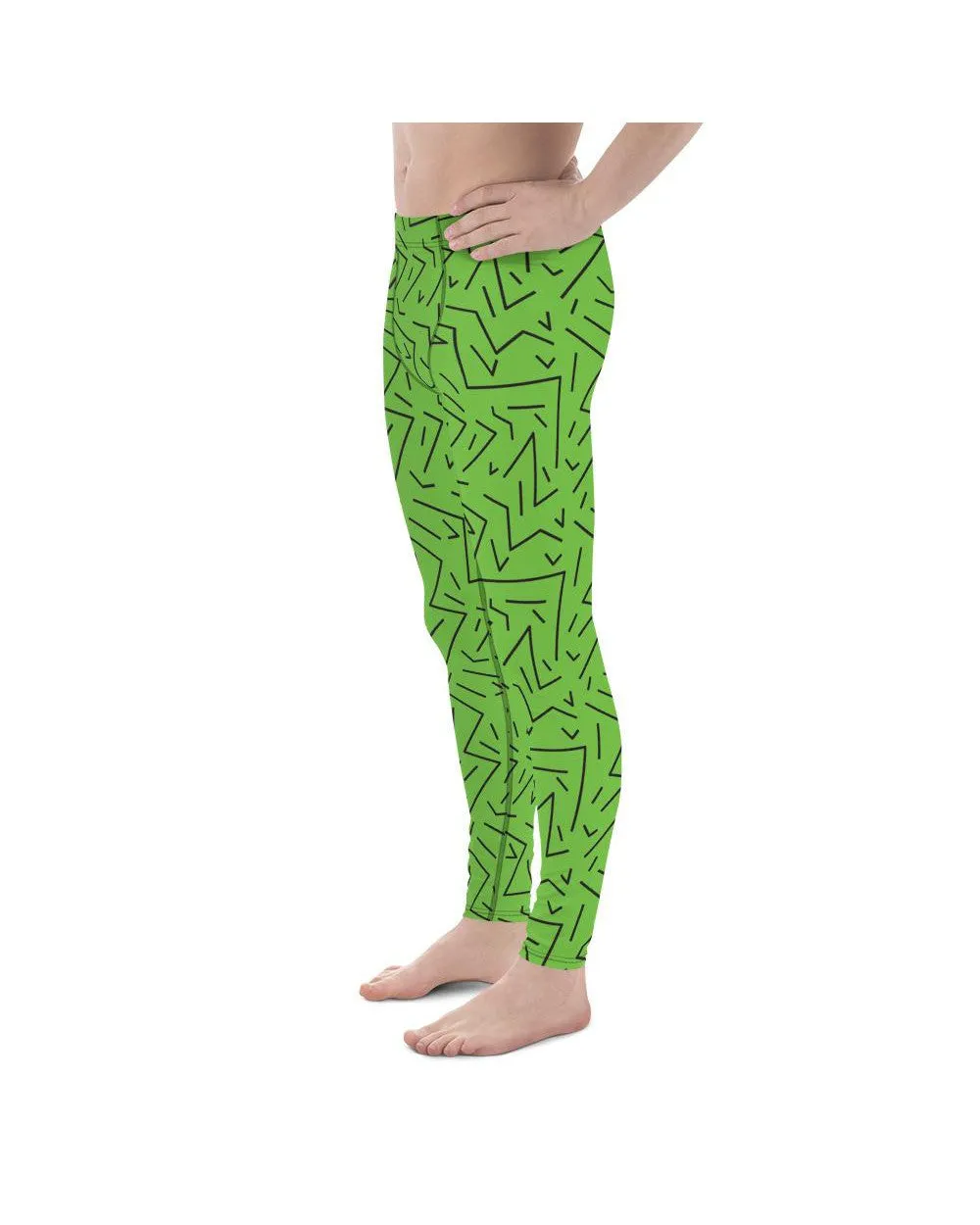 Green Black Line Meggings