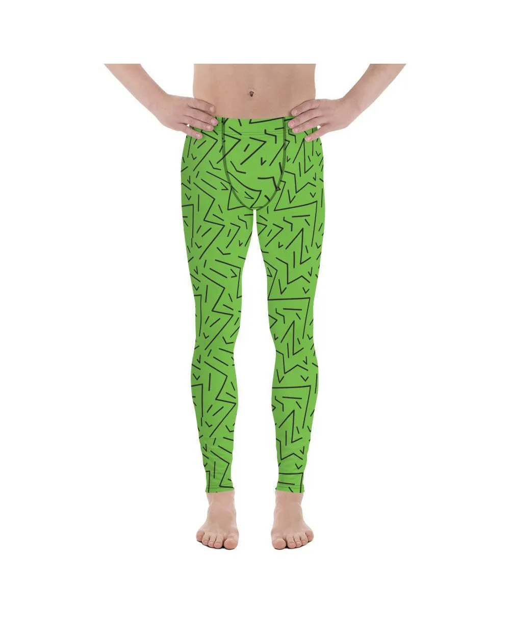 Green Black Line Meggings