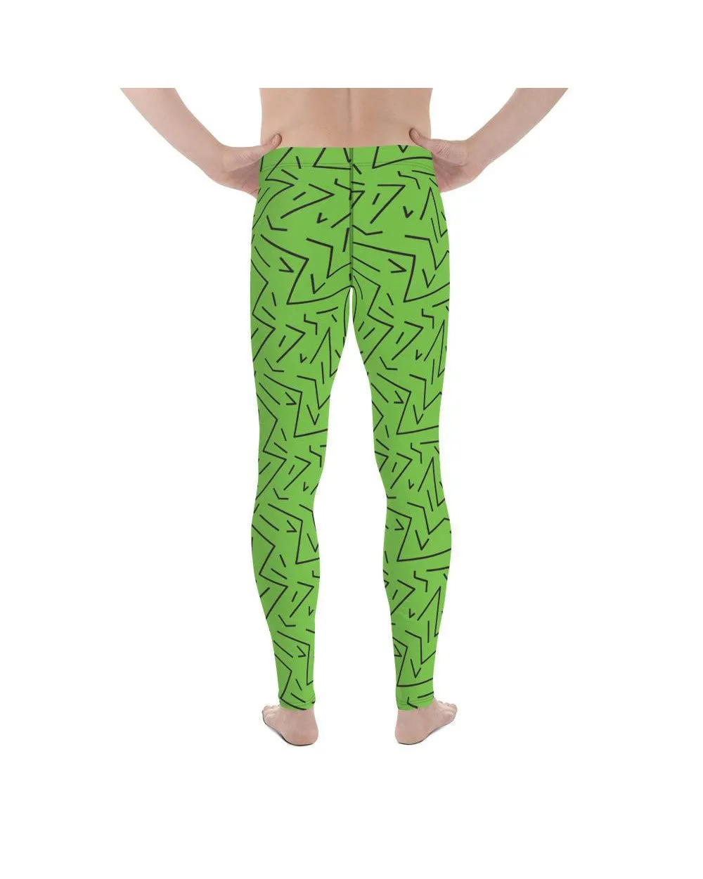 Green Black Line Meggings