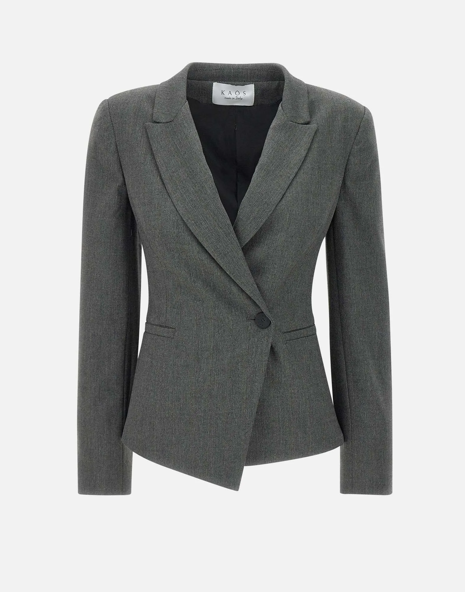 Grey Viscose Blazer with Lurex