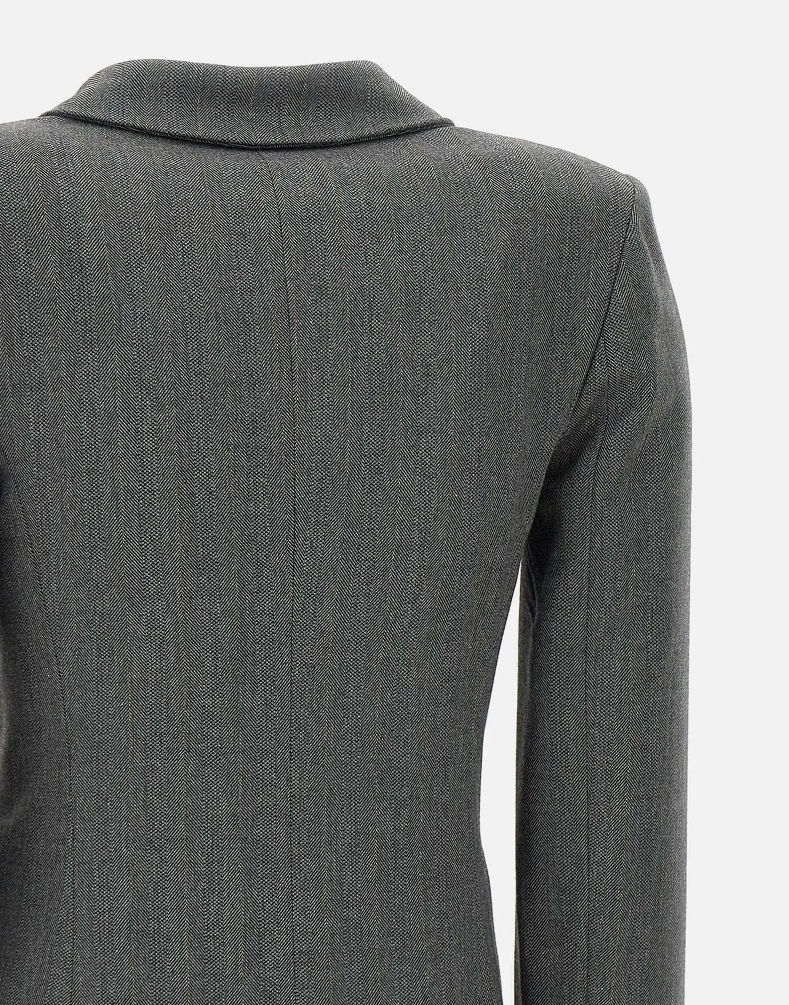 Grey Viscose Blazer with Lurex