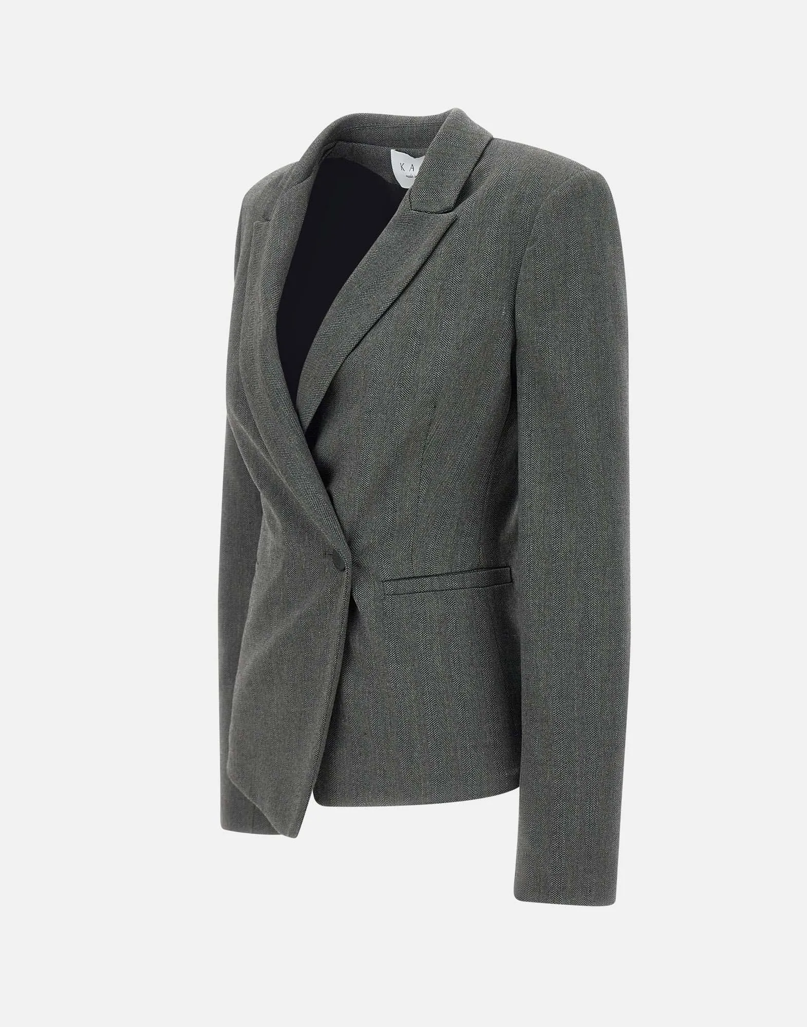 Grey Viscose Blazer with Lurex