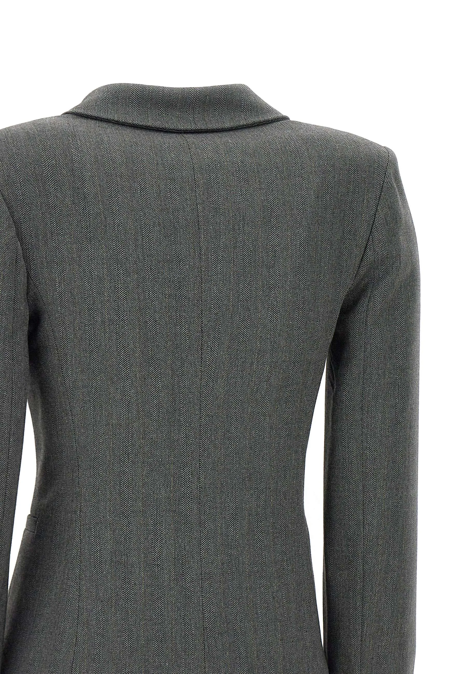 Grey Viscose Blazer with Lurex