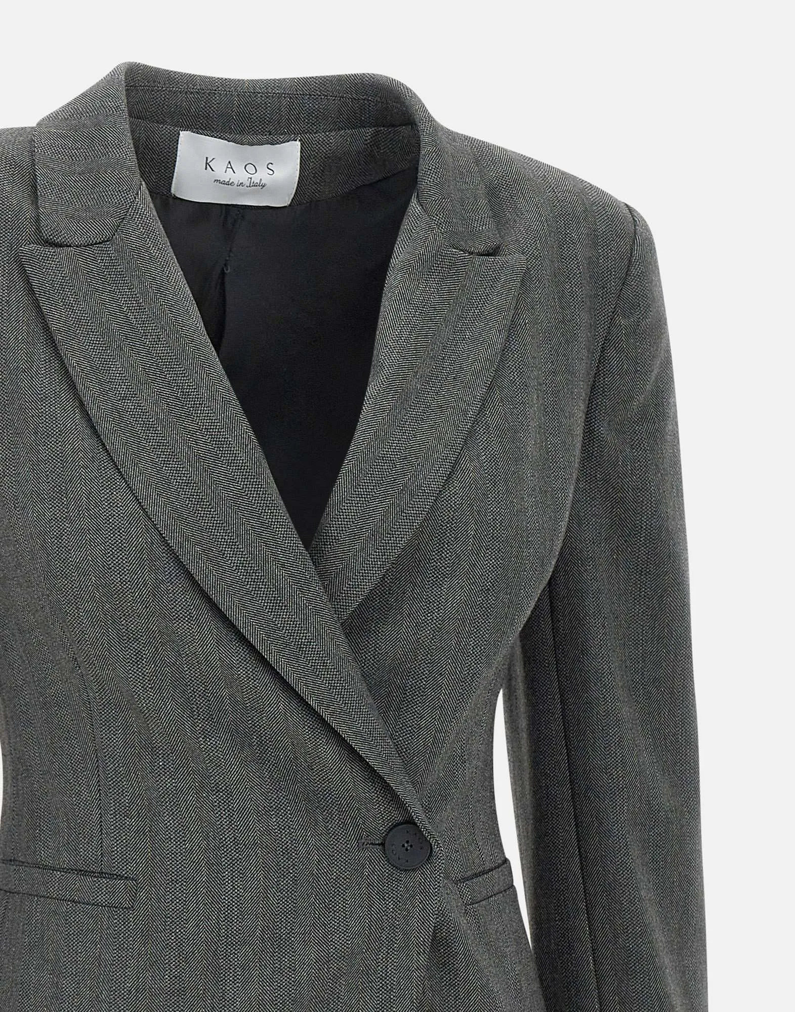 Grey Viscose Blazer with Lurex