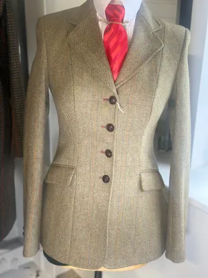 IN STOCK: Pale Green Judge style Jacket with subtle red blue & orange overcheck