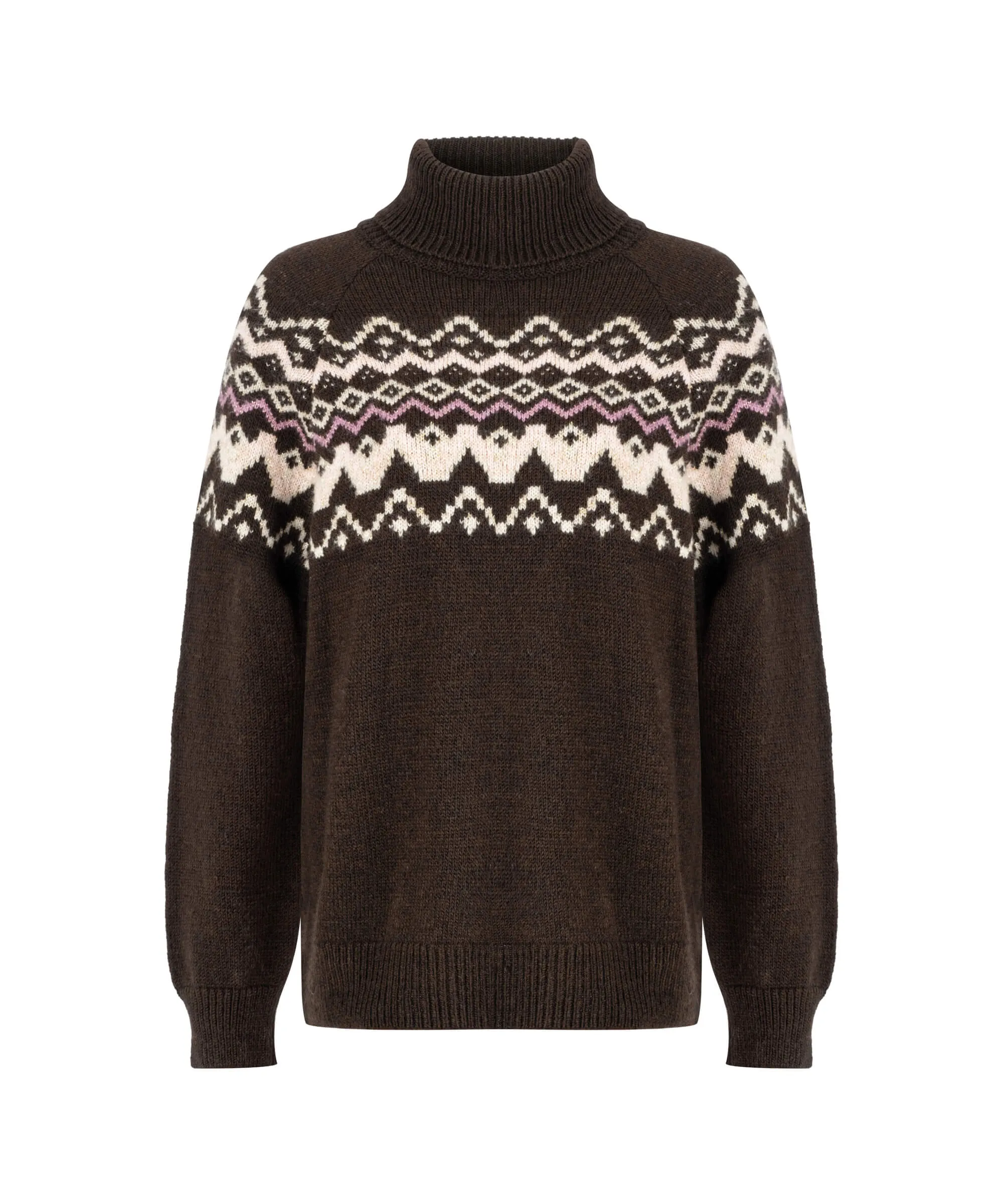 Ipekyol Patterned Turtleneck Knitwear Brown