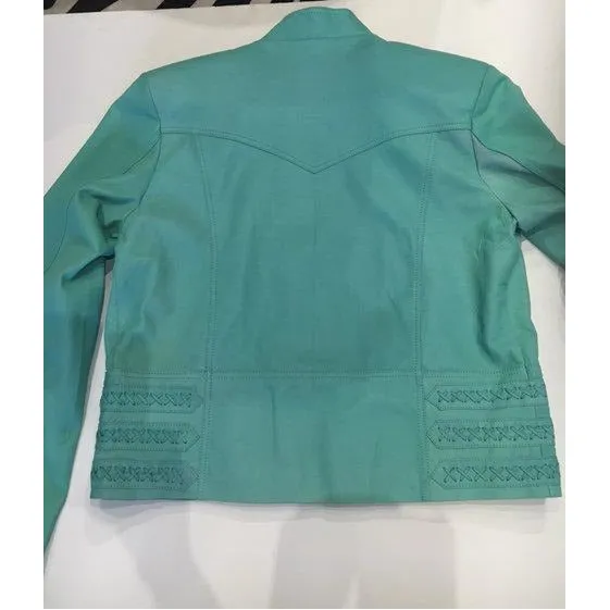 Jfahri Horizon Leather Jacket - Mint Green