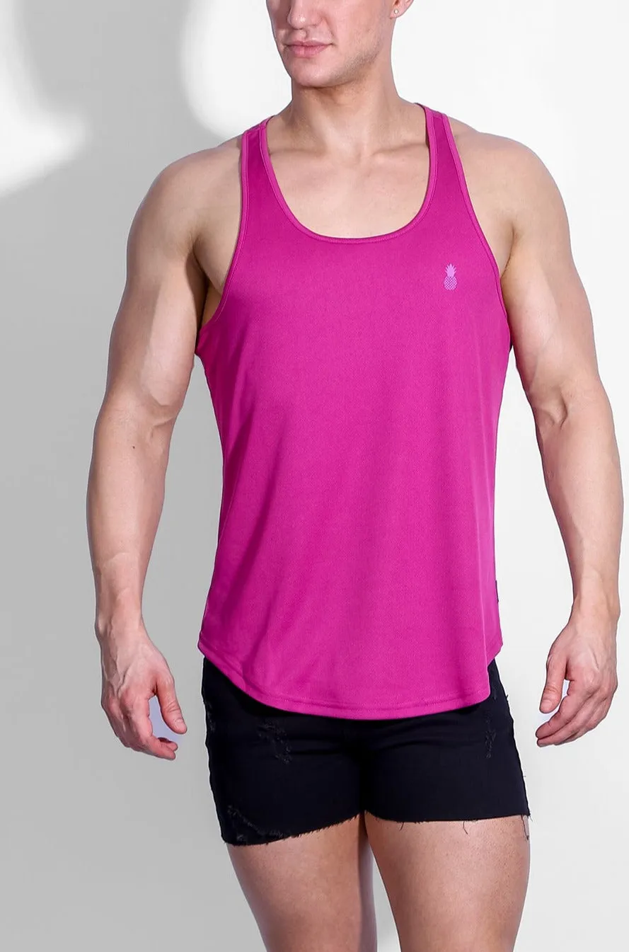 JJ Cool-Dry Gym Stringer - Dark Pink