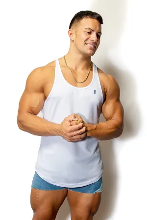 JJ Cool-Dry Gym Stringer - White