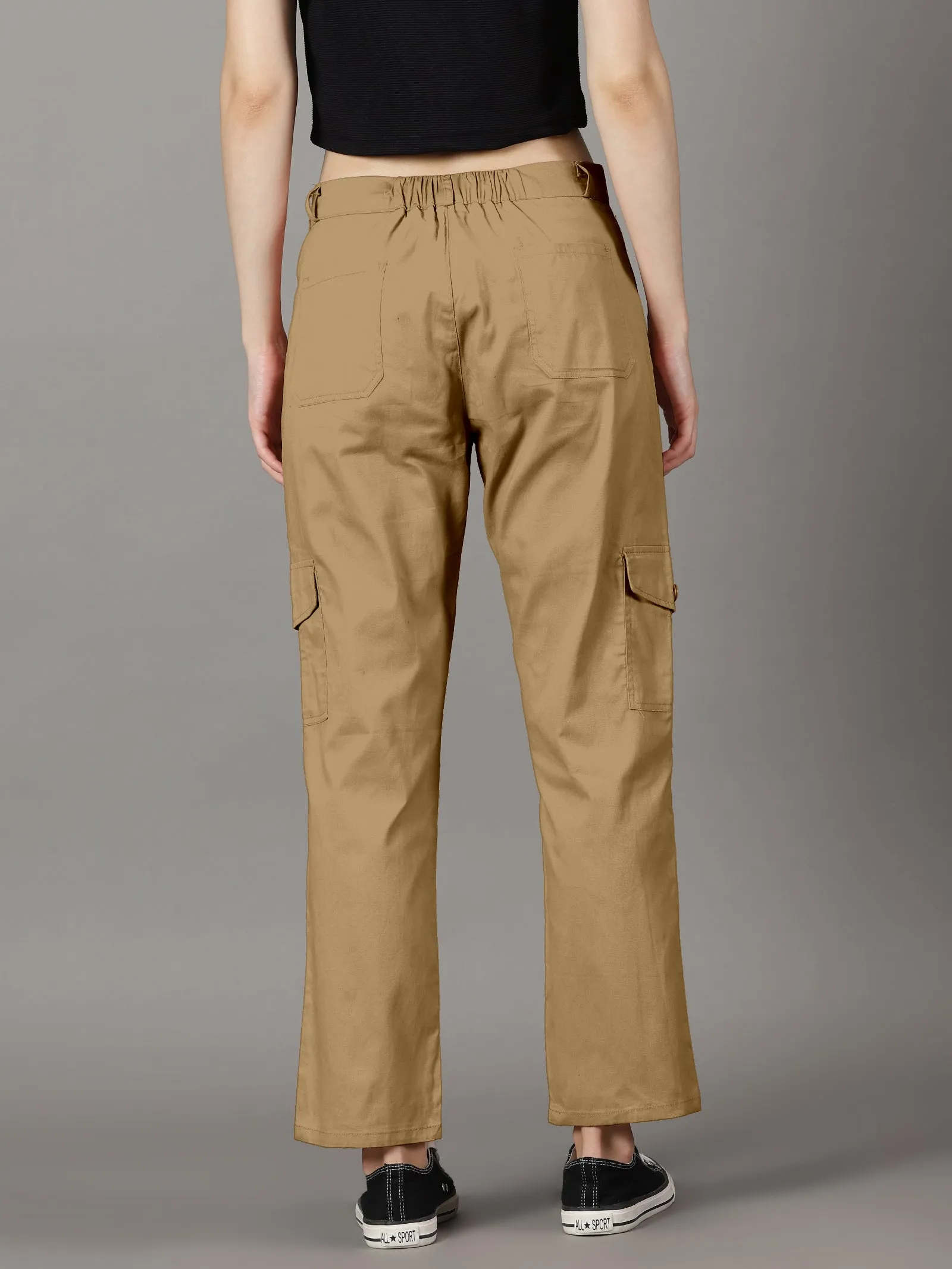 Khakhi Cotton 6 Pocket Cargo Pants