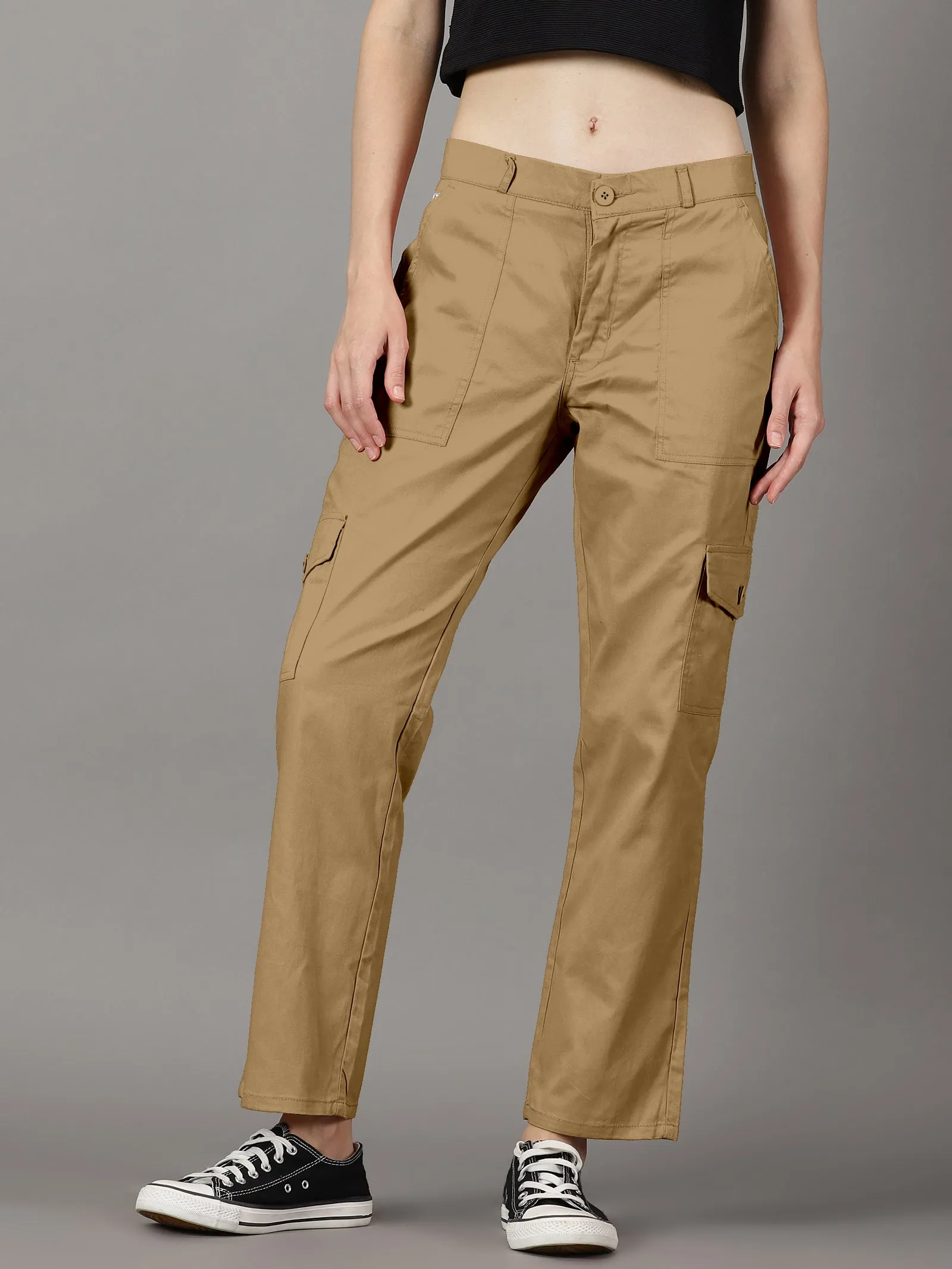 Khakhi Cotton 6 Pocket Cargo Pants