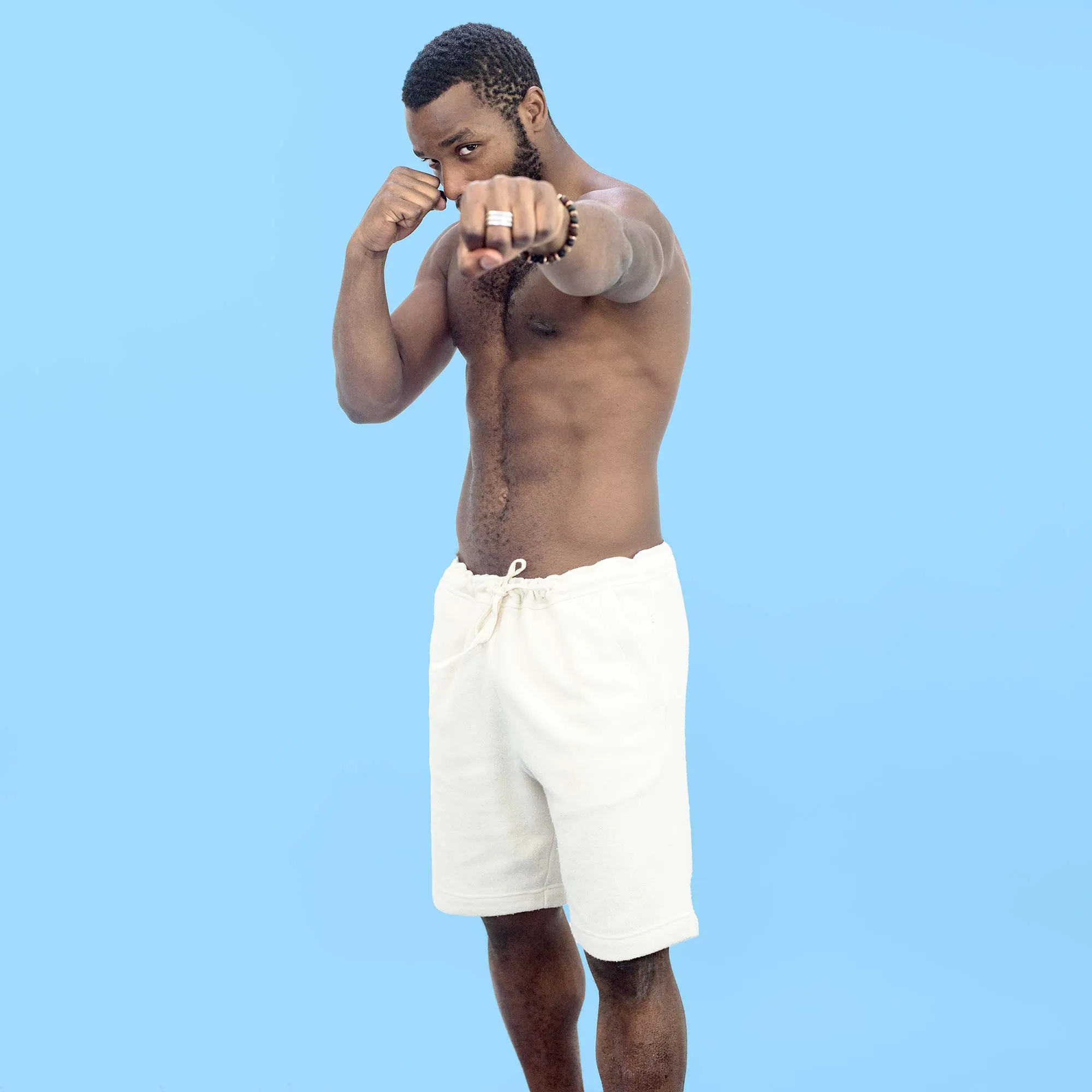 KITSILANO Elastic-free 100% Organic Cotton Fleece Sweat Gym Shorts (OC Thread Option, 100% Biodegradable)