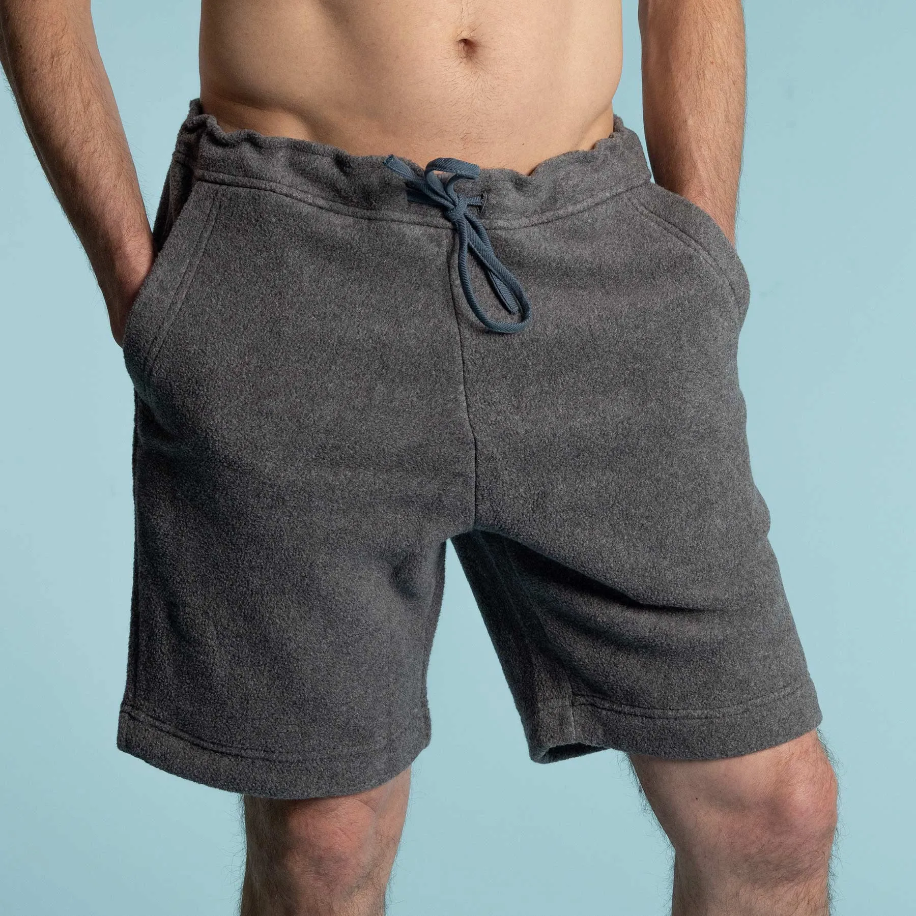 KITSILANO Elastic-free 100% Organic Cotton Fleece Sweat Gym Shorts (OC Thread Option, 100% Biodegradable)