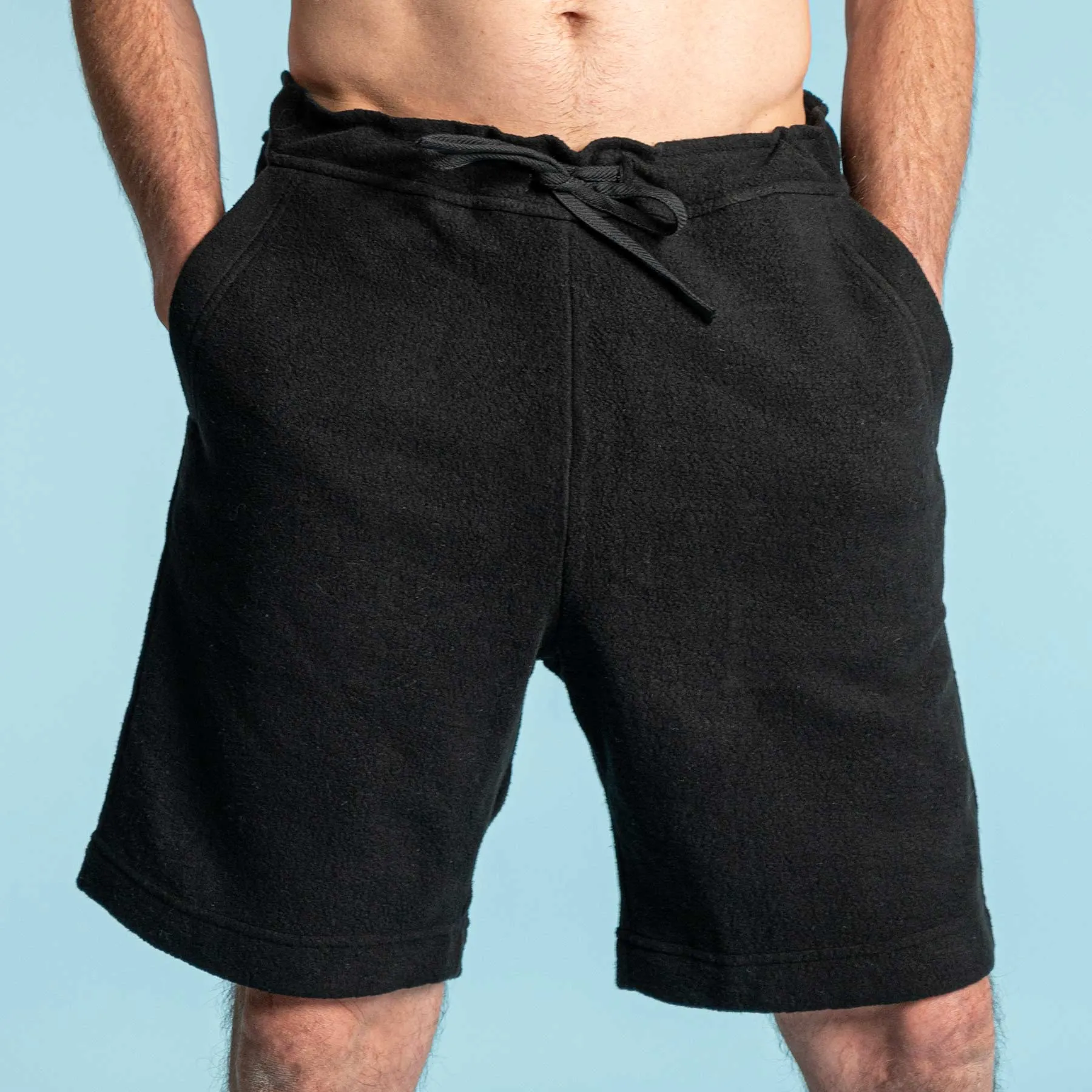 KITSILANO Elastic-free 100% Organic Cotton Fleece Sweat Gym Shorts (OC Thread Option, 100% Biodegradable)