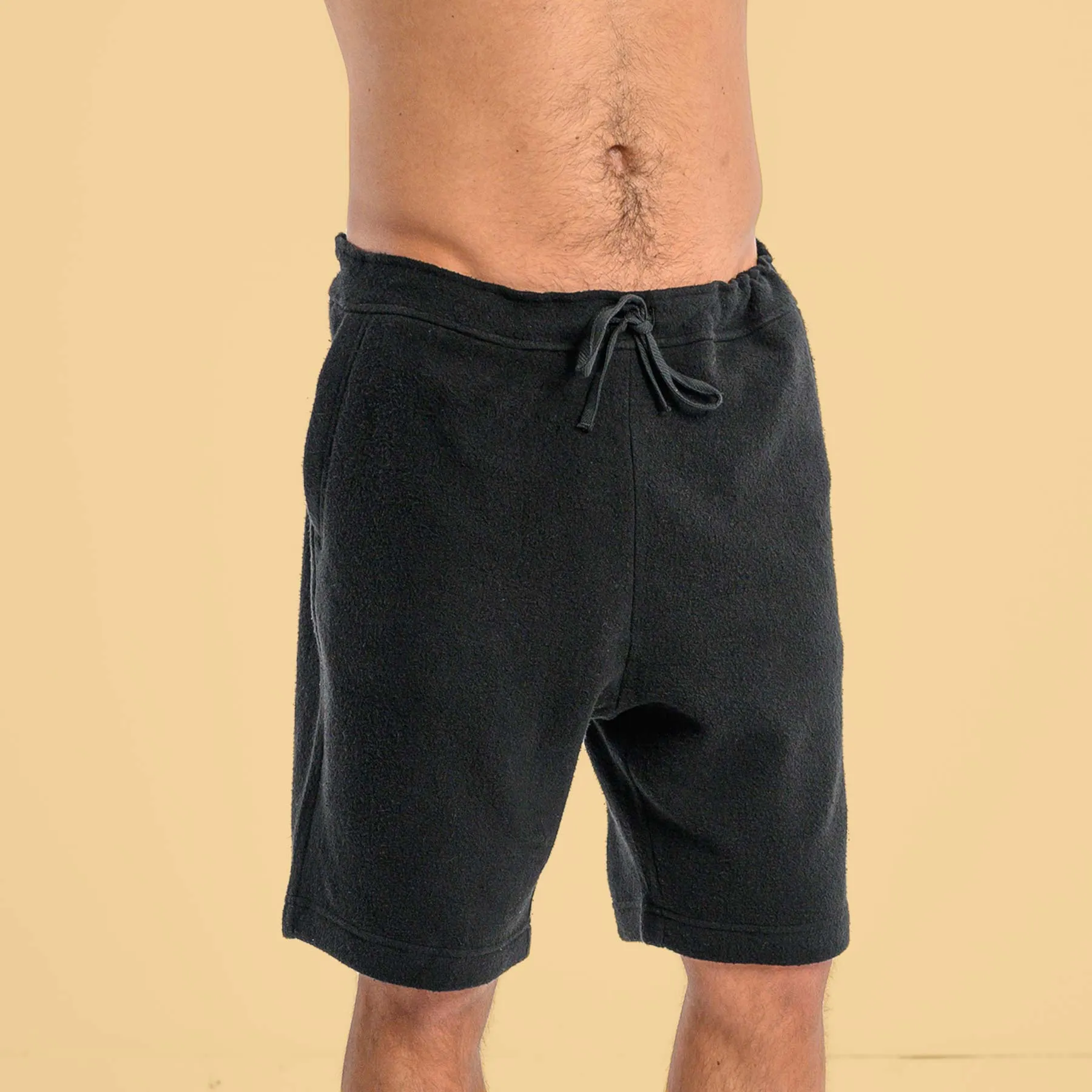 KITSILANO Elastic-free 100% Organic Cotton Fleece Sweat Gym Shorts (OC Thread Option, 100% Biodegradable)