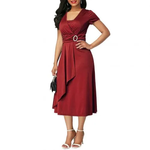 Large Swing Midi Evening Party Dress