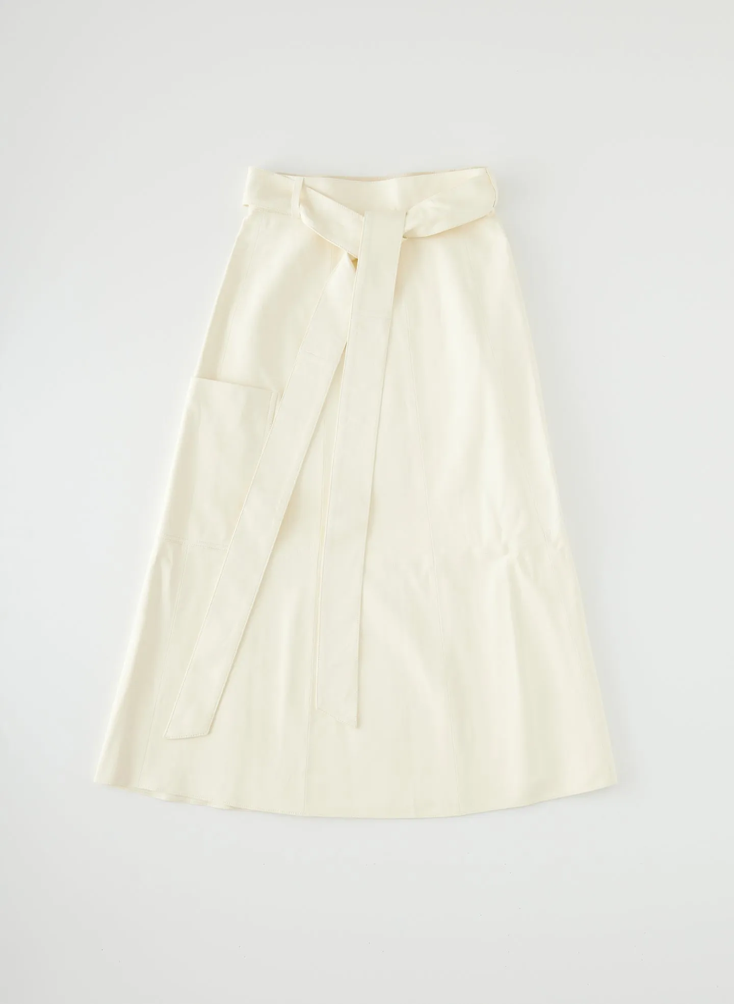 Leather Cargo Back Wrap Skirt