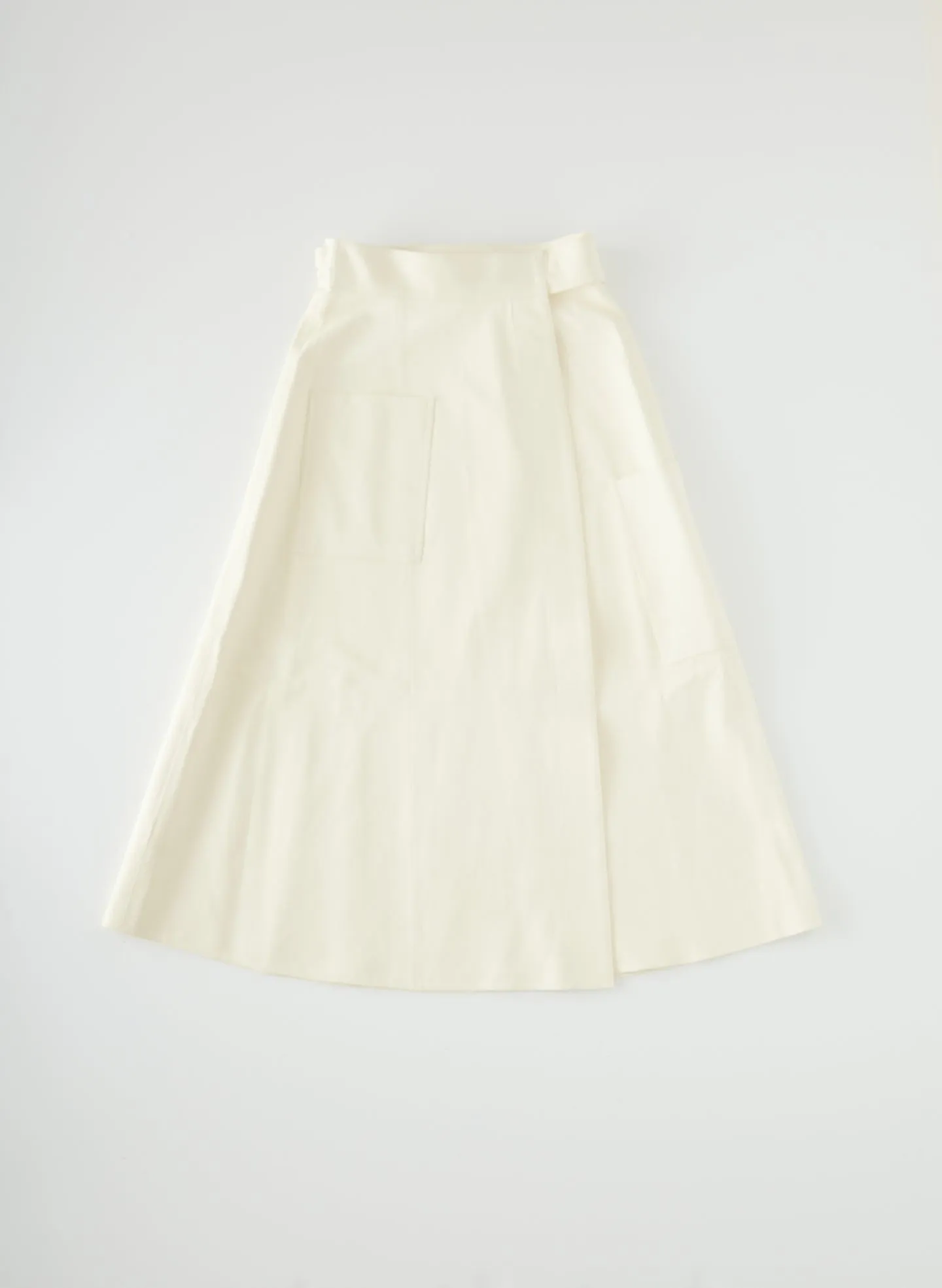 Leather Cargo Back Wrap Skirt
