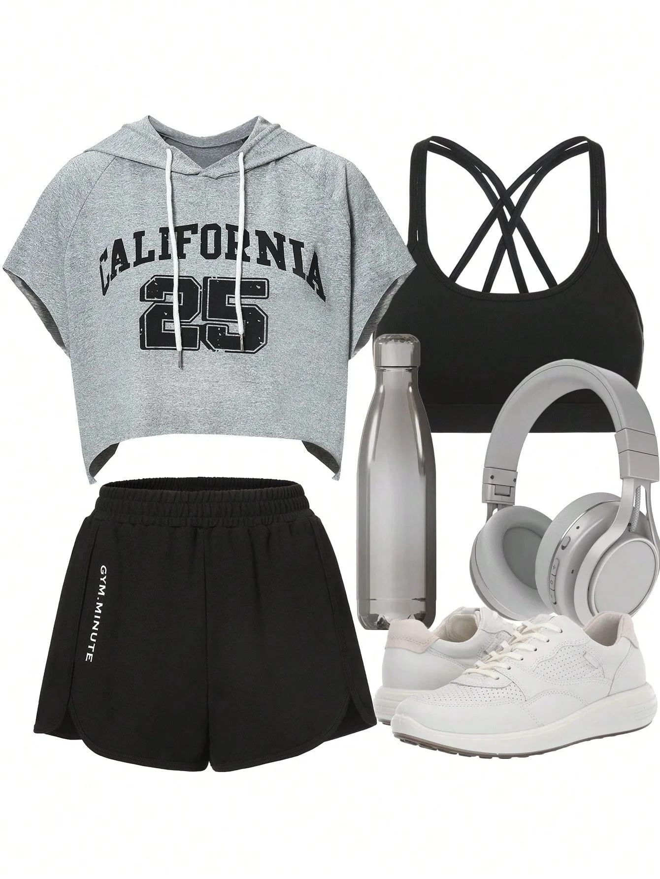 Letter Graphic Drawstring Hooded Sports Set
