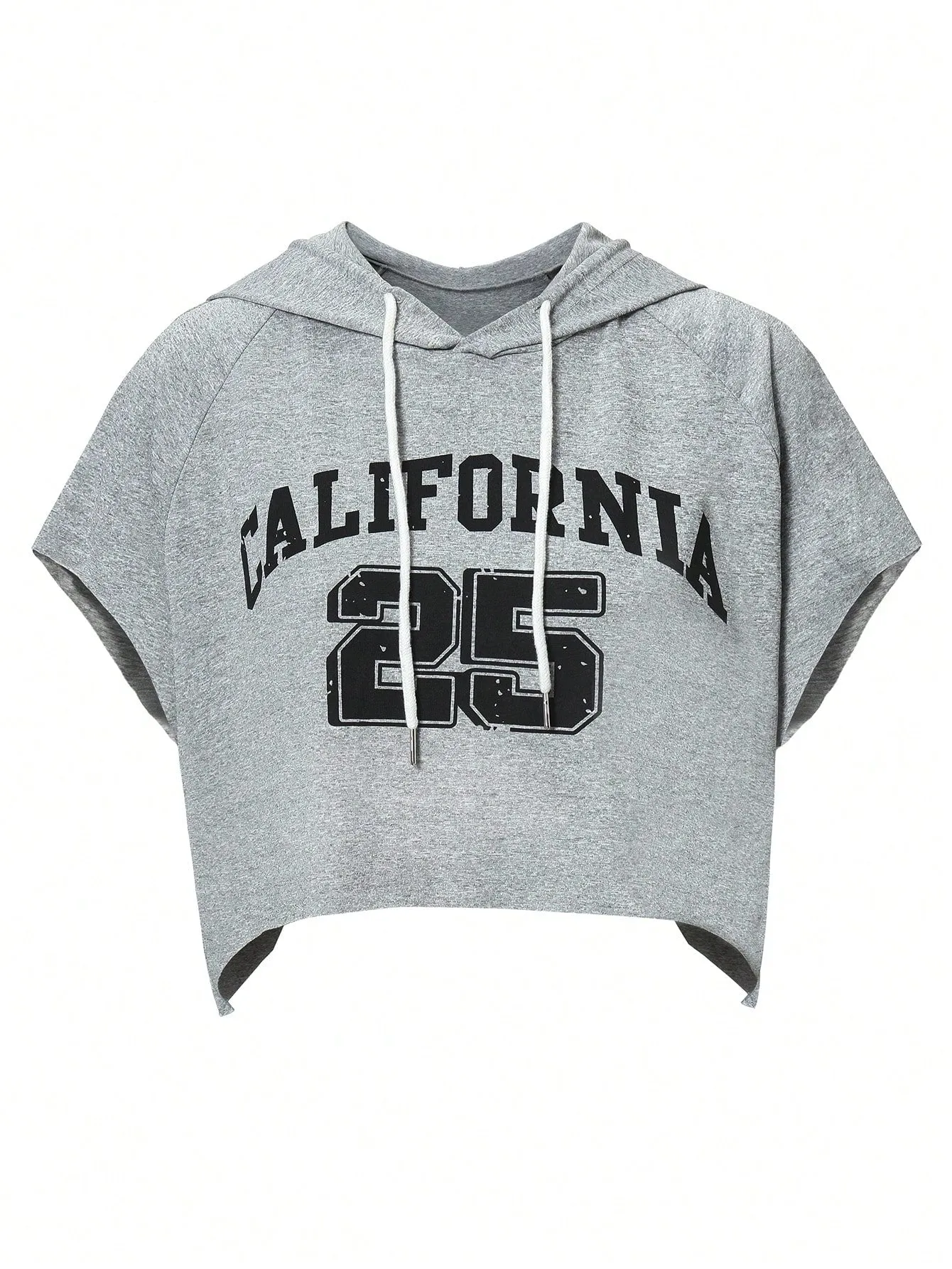 Letter Graphic Drawstring Hooded Sports Set