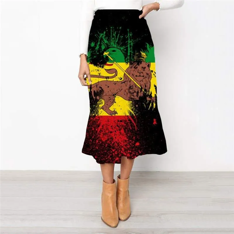 Lion Skirt Women Animal School skirt Anime Skirt Ladies Rock Rock Frauen Colorful High waist skirts
