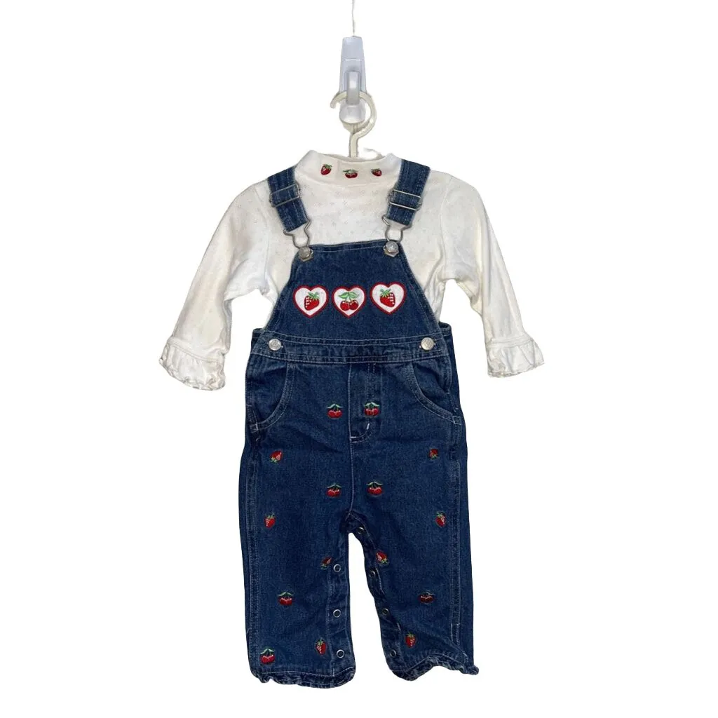 LS Berry Shirt & Overall Set