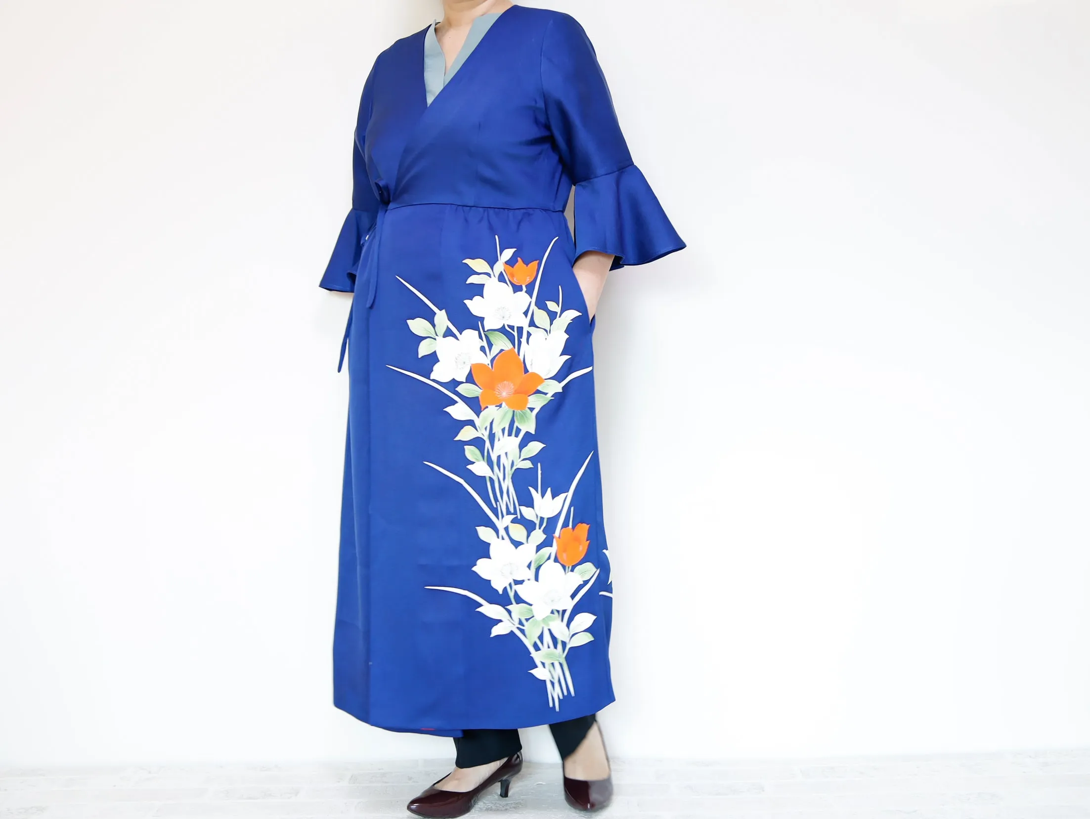 <D16-006> KIMONO WRAPED Dress'n Coat