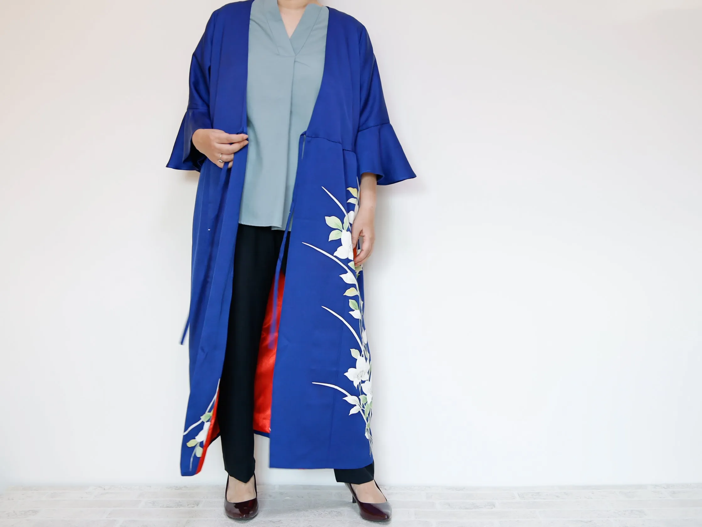 <D16-006> KIMONO WRAPED Dress'n Coat