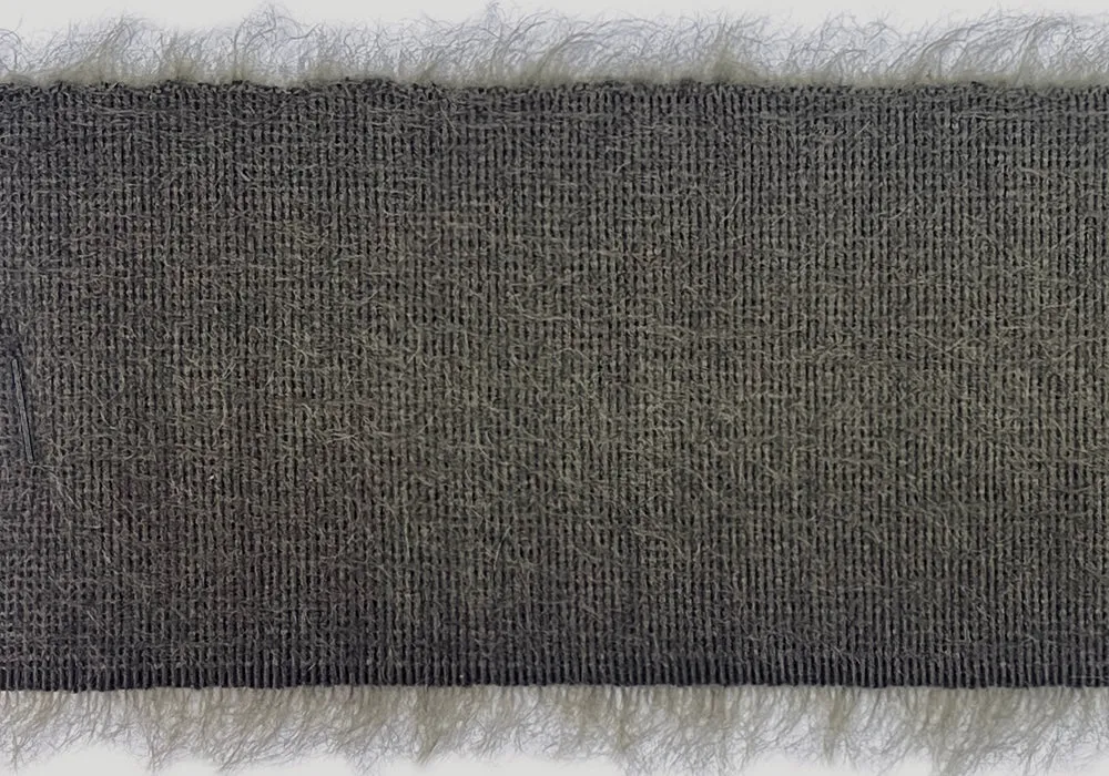 Luxurious Deep Taupe Mohair Blend Trim (Made in Italy)