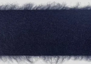 Luxurious Midnight Navy Mohair Blend Trim (Made in Italy)