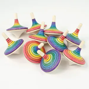 Mader Large Rallye Spinning Top Rainbow
