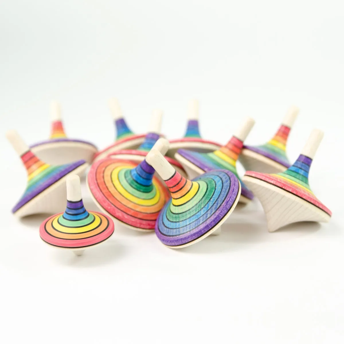 Mader Large Rallye Spinning Top Rainbow