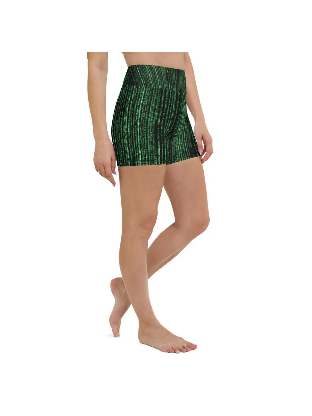 Matrix Inspired Yoga Shorts
