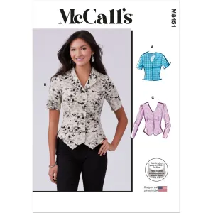 McCall's Pattern M8451 Misses' Tops