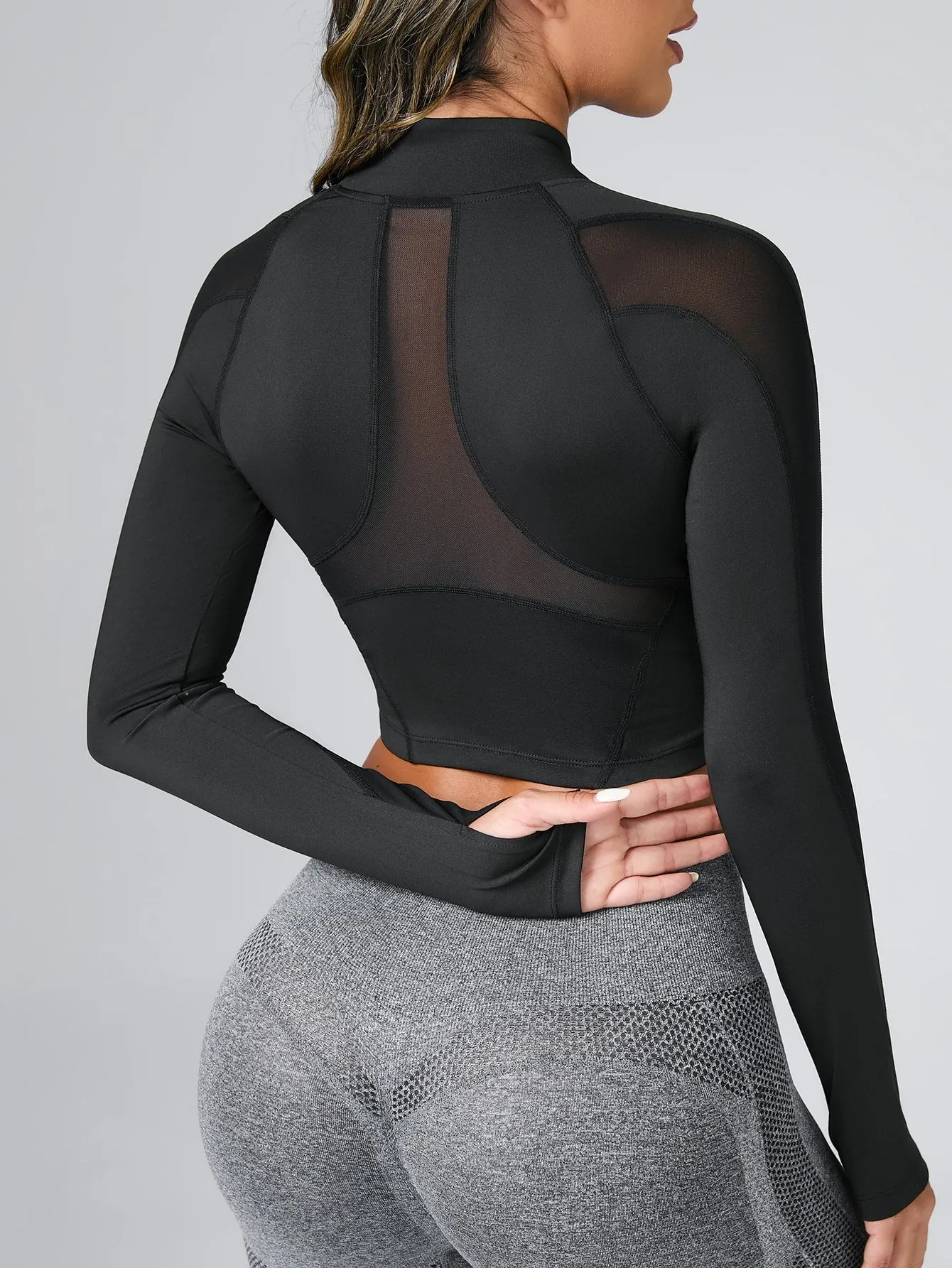 Mesh Panel Thumb Holes Active Jacket SS23