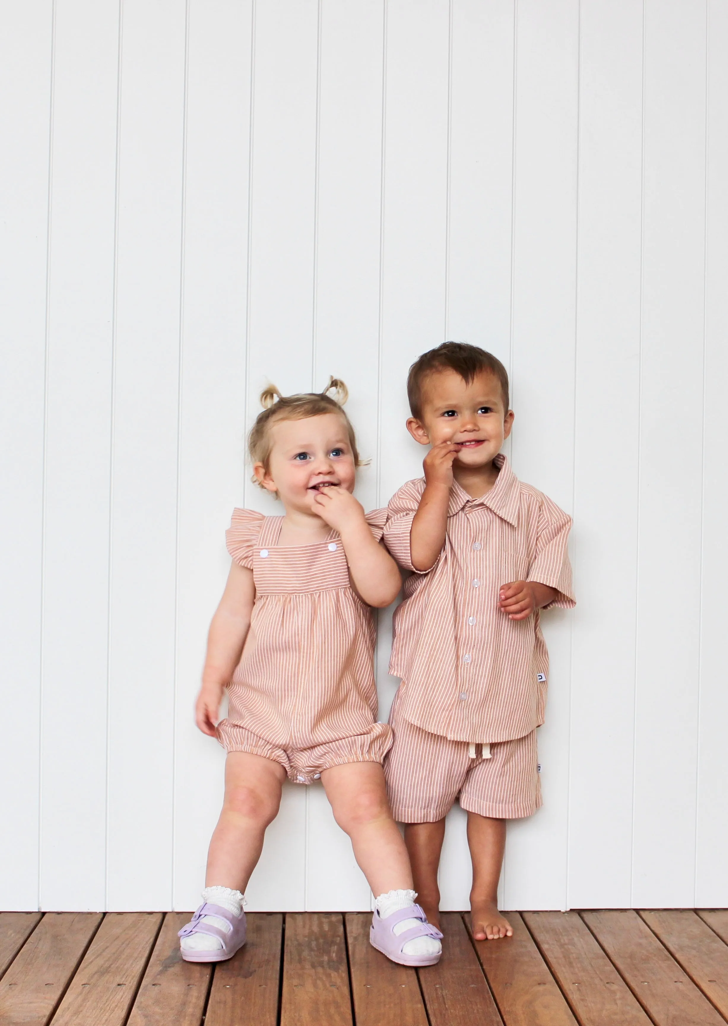 'Mocha Stripe' Shorts